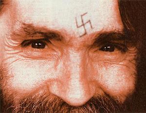 Charles Manson - Forehead Swastika Tattoo
