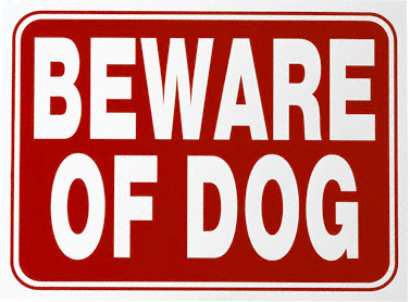 Beward of Dog sign