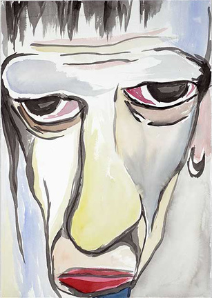 Oedipus | Twiggy Ramirez watercolor painting by Marilyn Manson