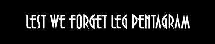 Lest We Forget Leg Pentagram